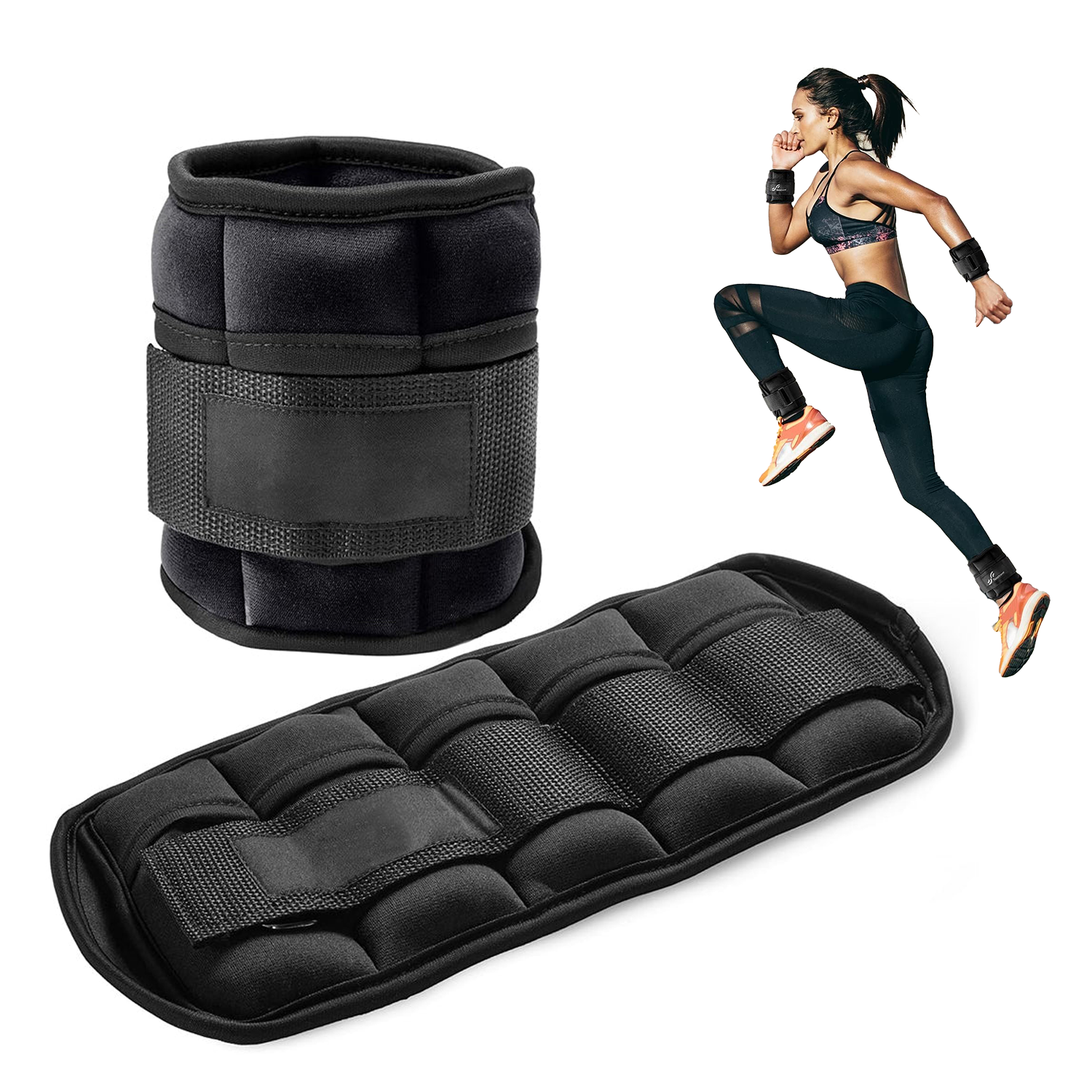 Ankle and Wrist Weights - Ankle Wrist Leg Weights Adjustable Strap Running Fitness Gym Strength Training