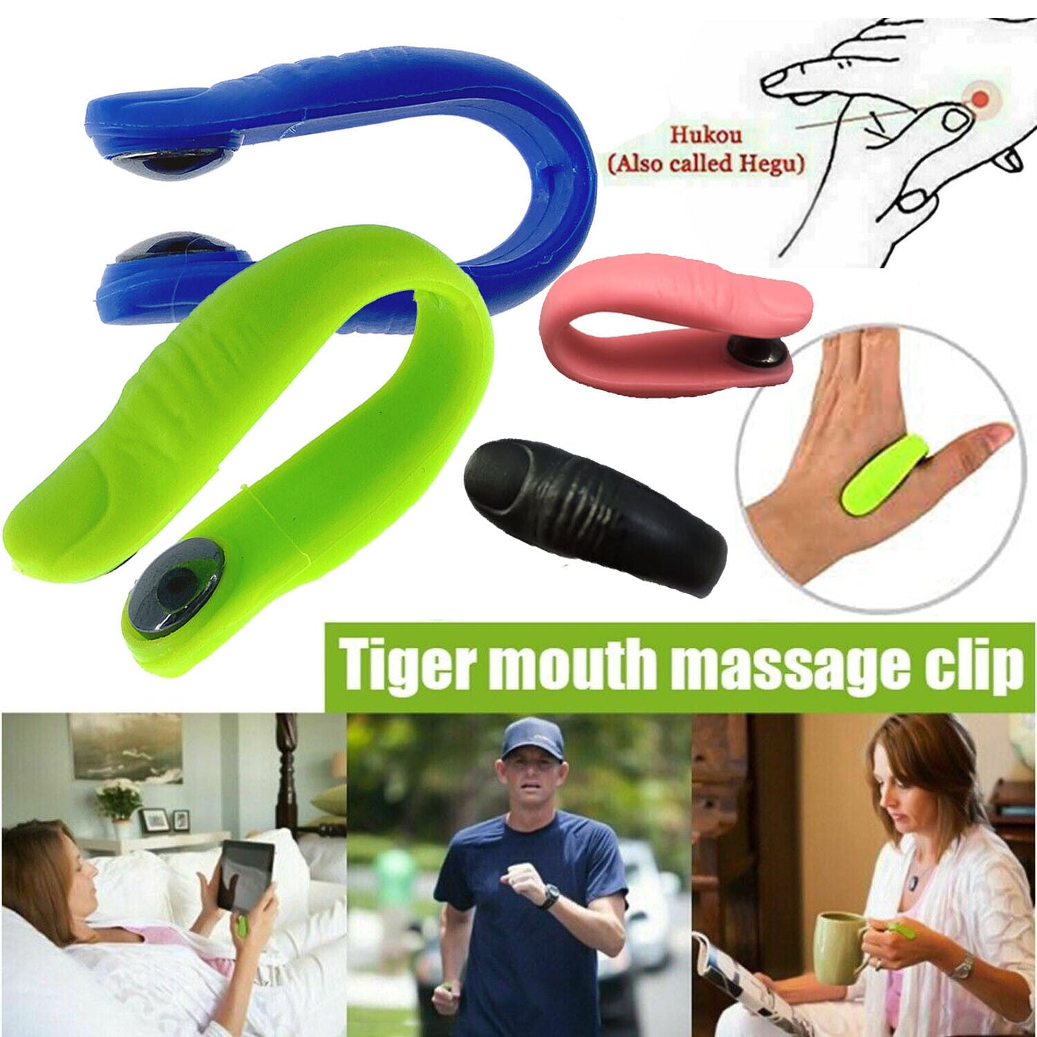 Weight Loss Clip for Hand - 2x Acupressure Hand Clip Relief Headache -  Maskura - Get Trendy, Get Fit