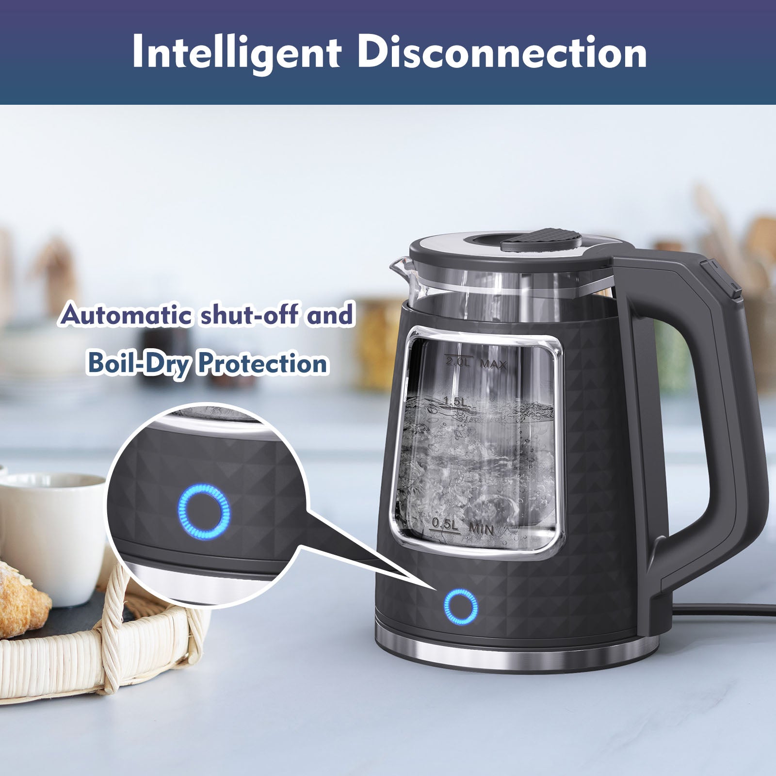 Electric kettle auto shut off best sale