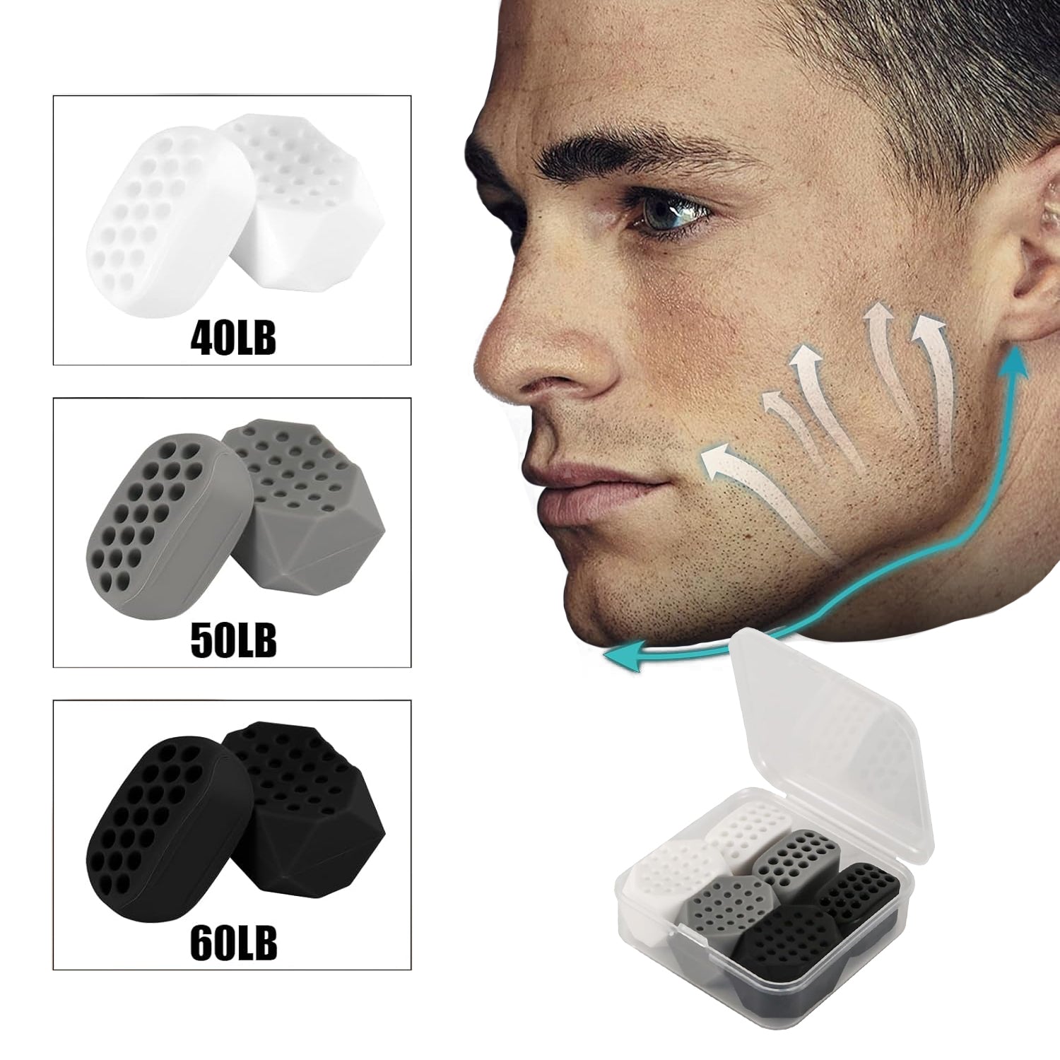 Jaw Exercises Tool Chiselled Jawline Fitness Neck Face Toning Anti Wrinkle