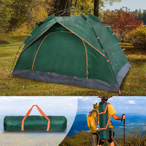 2-3 Man Automatic Instant Double Layer Pop up Camping Tent 