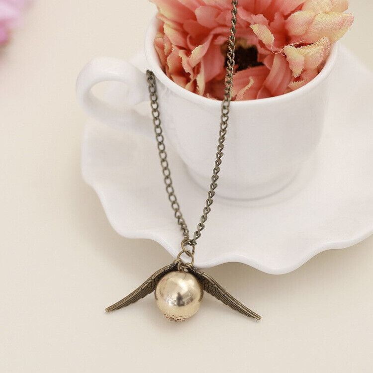 Bronze snitch necklace