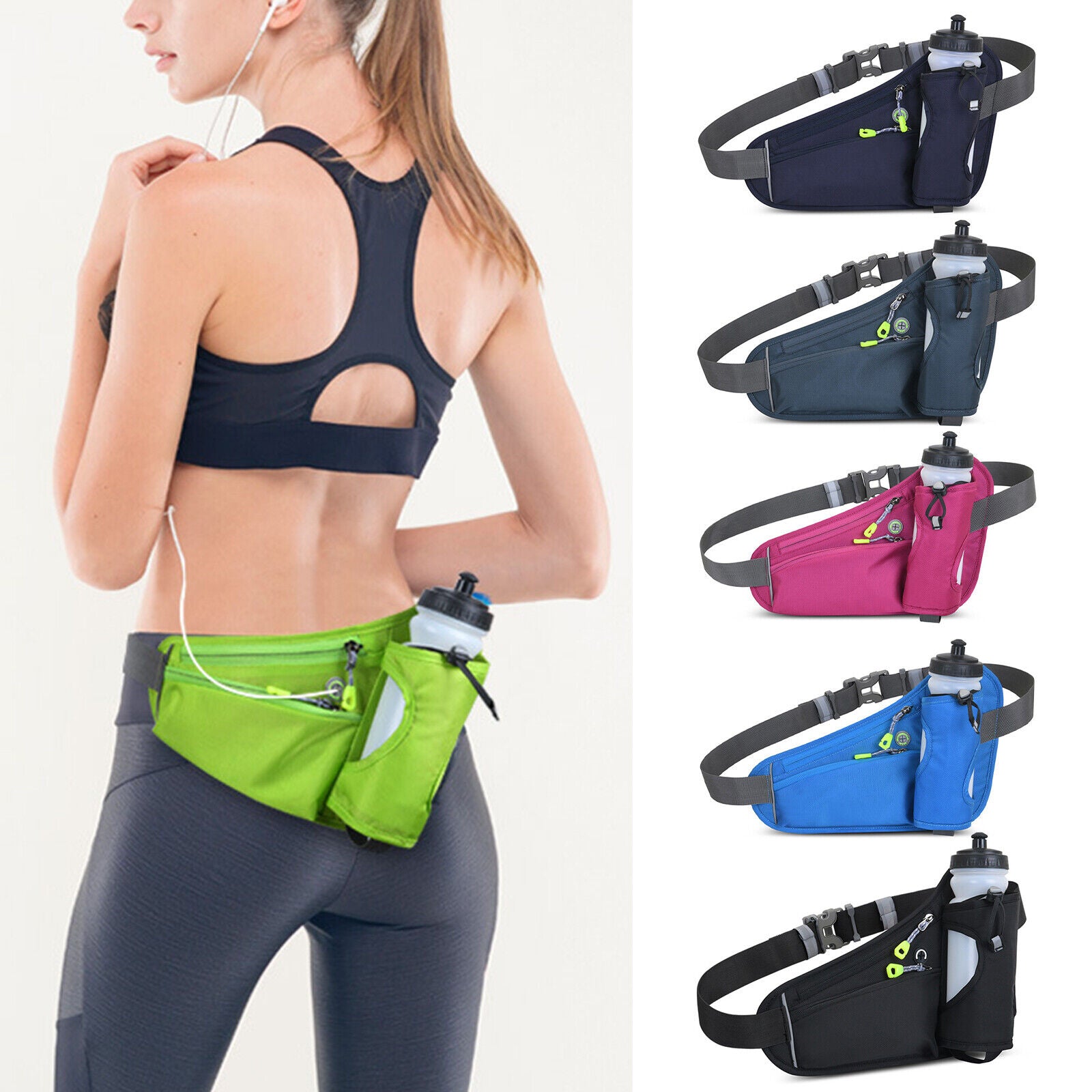 Running Belt With Water Bottle