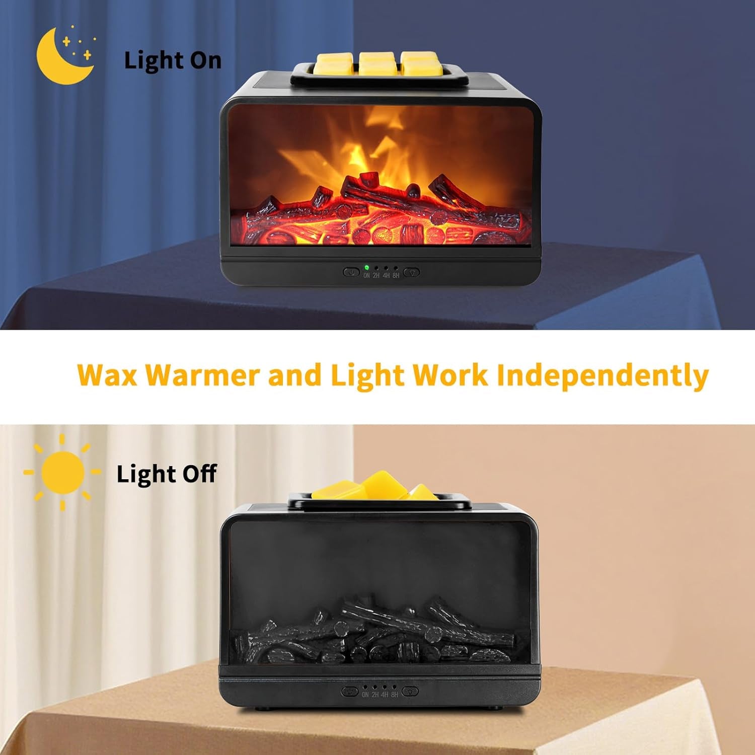 Flame Light Fragrance Wax Cubes Oil Warmer