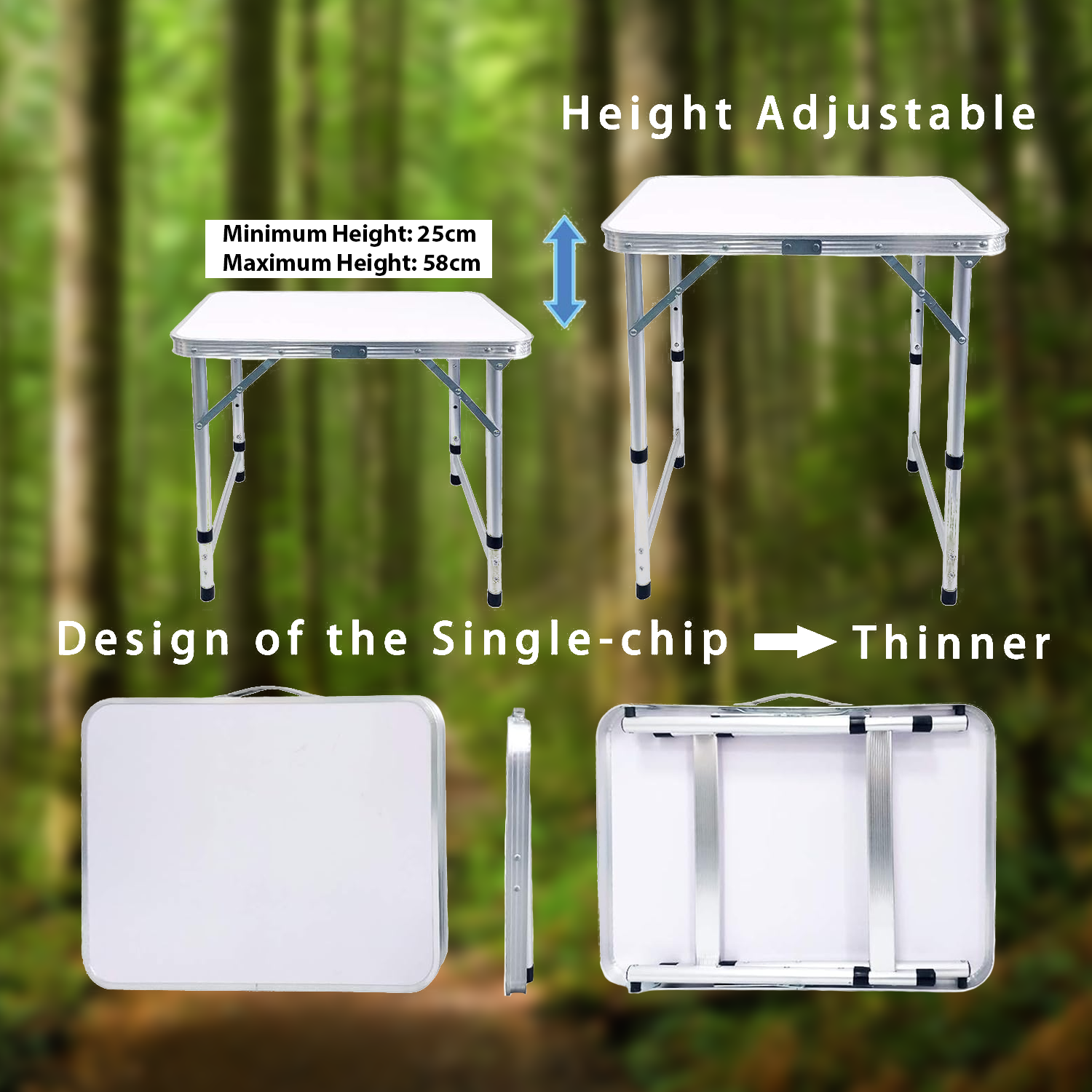 Foldable camping table