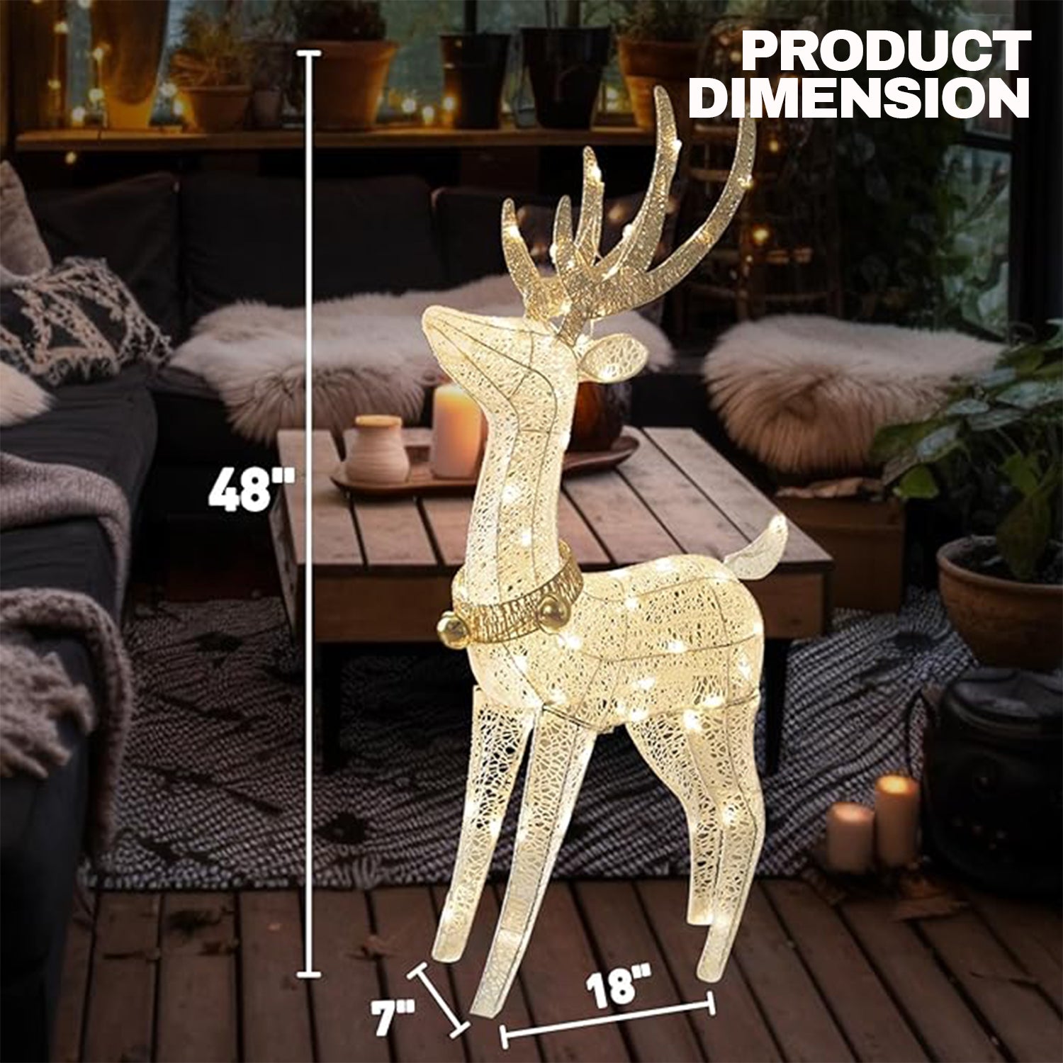 Light up Deer Deocrations