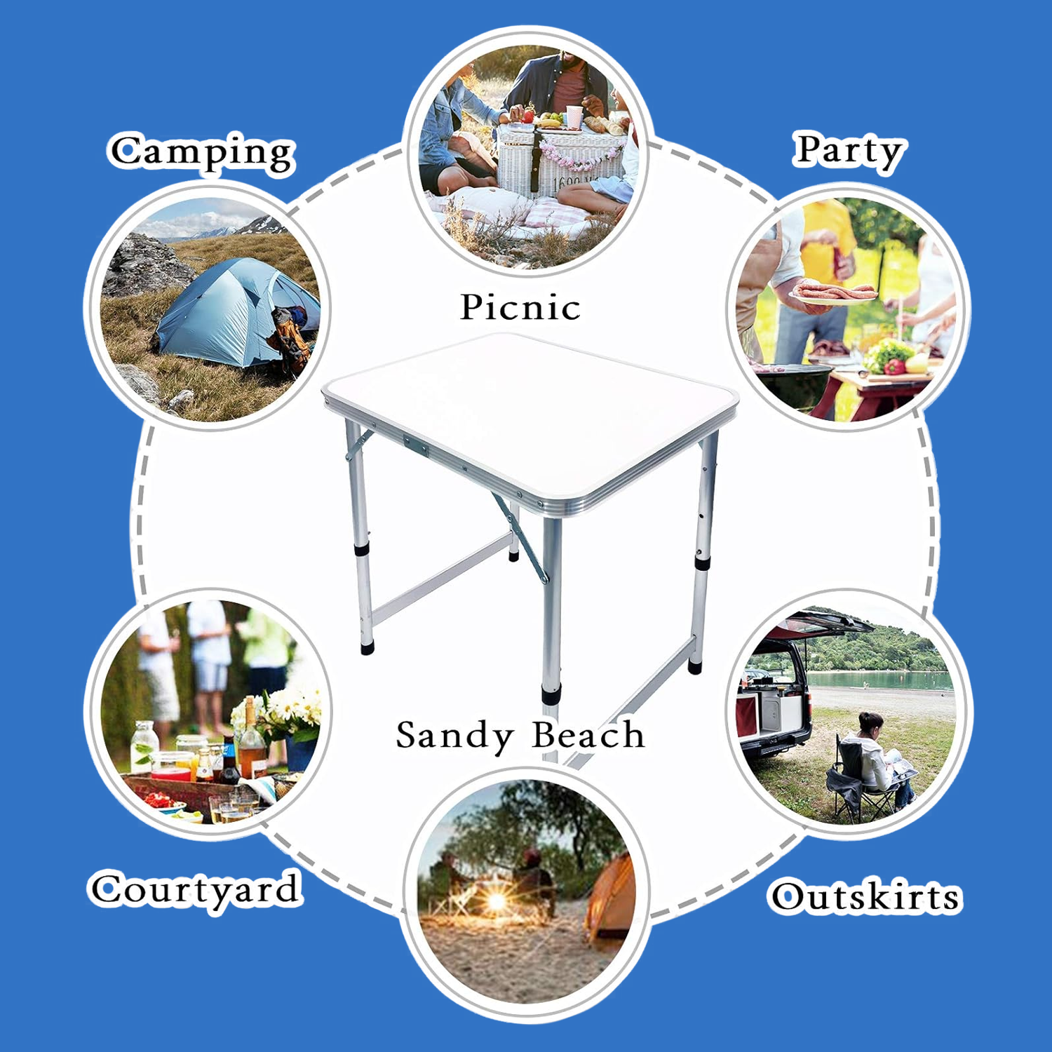 Lightweight camping table