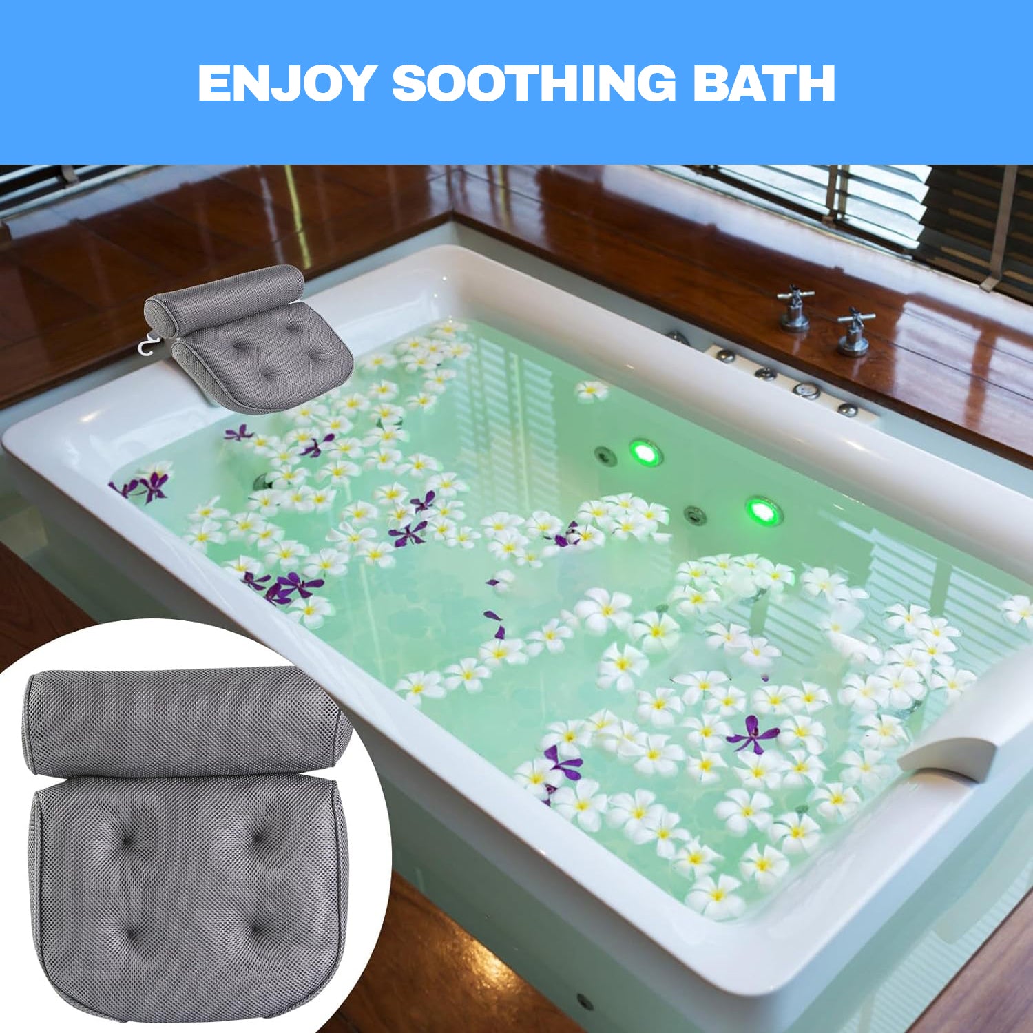 	 full body bathtub pillow