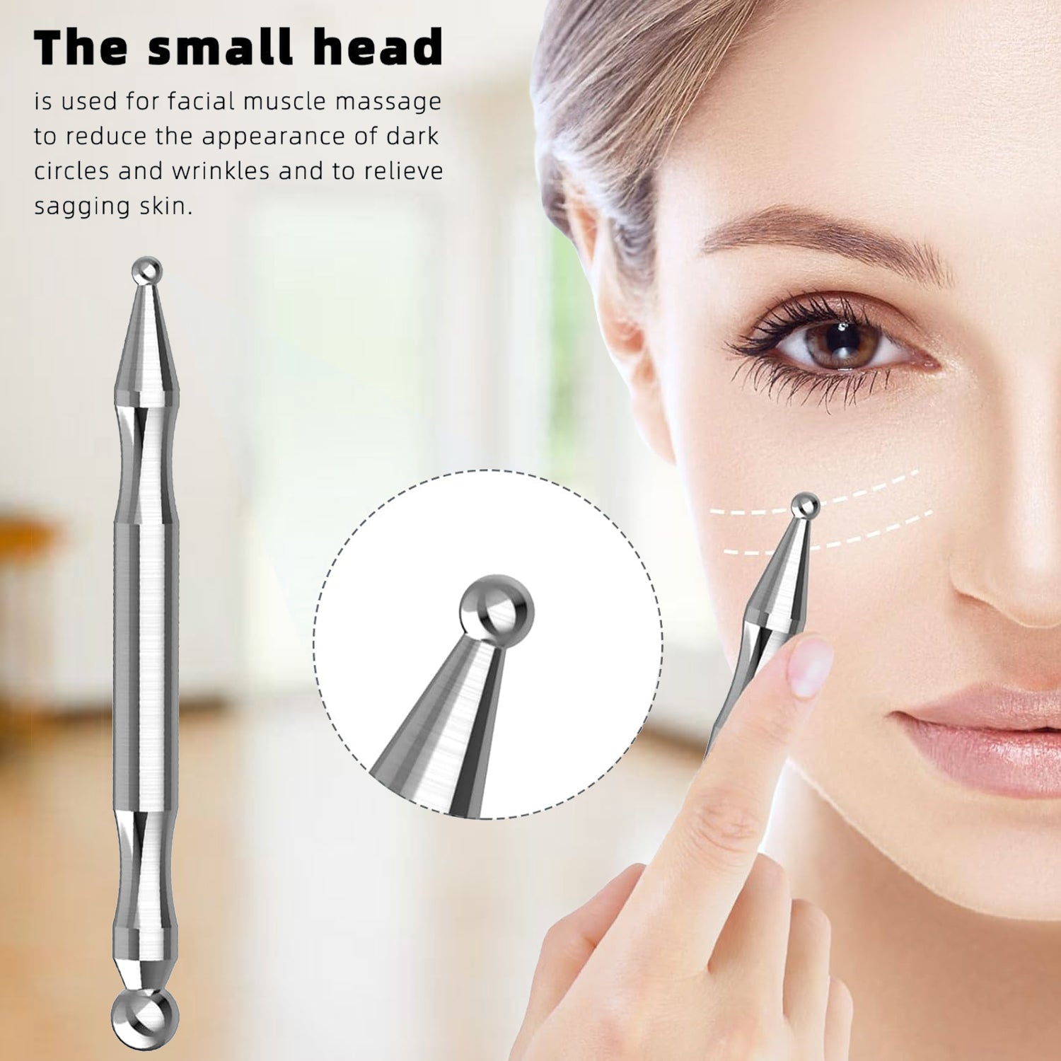 Stainless Steel Acupuncture Pen - Metal Massage Tool Manual Acupuncture Pen Deep Tissue Trigger Point