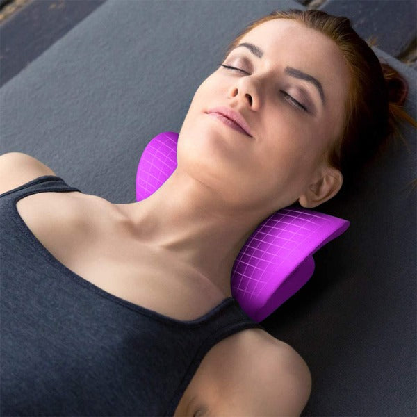 Neck Stretcher - Neck Traction Pillow Original Cloud Shape Neck Stretcher Cervical Pain Relief UK