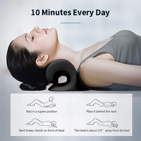 Neck Stretcher - Neck Traction Pillow Original Cloud Shape Neck Stretcher Cervical Pain Relief UK