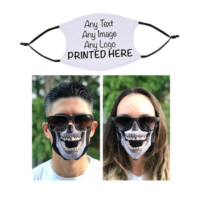 Personalised Face Masks - Personalised Custom Face Masks - Printed With Any Text, Photo Image Or Logo!