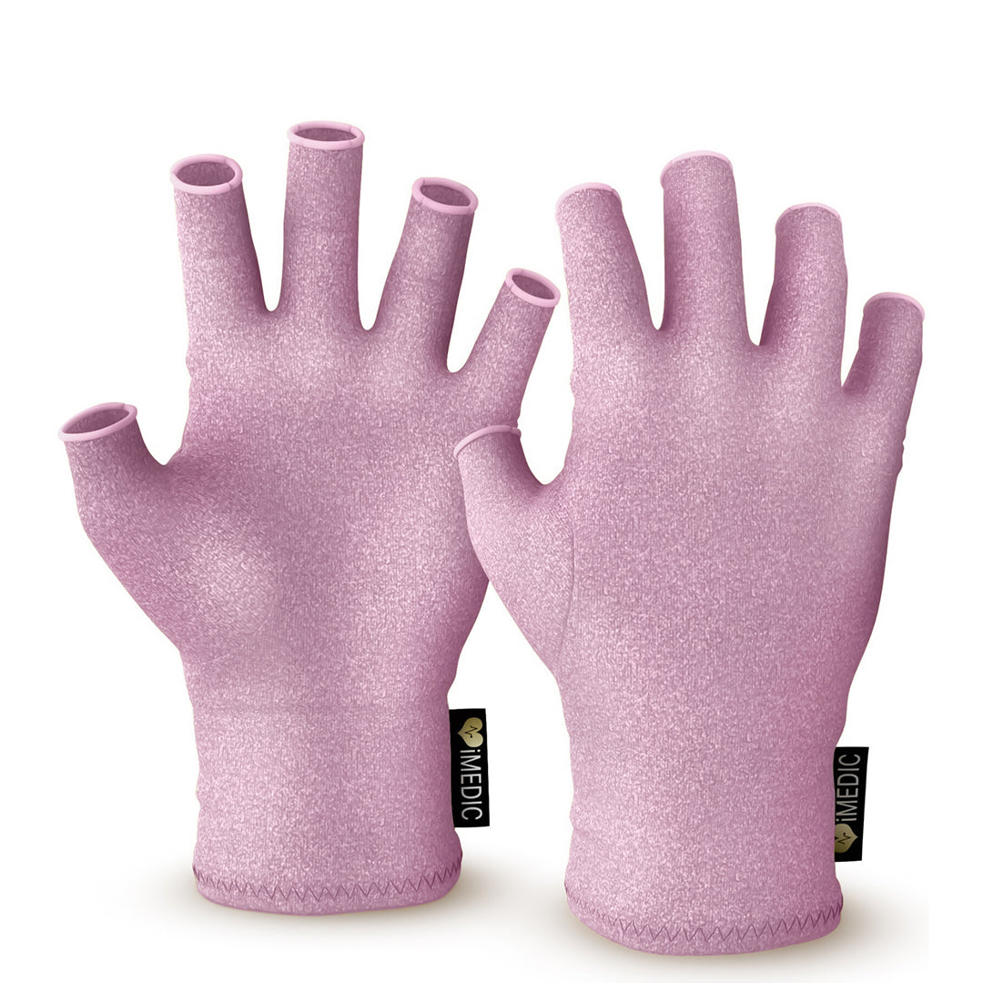 Pink Compression Gloves for Arthritis