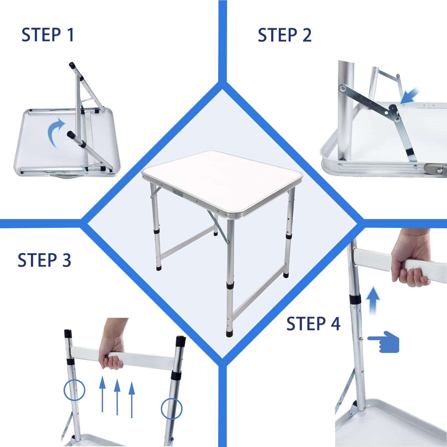 Portable aluminum table