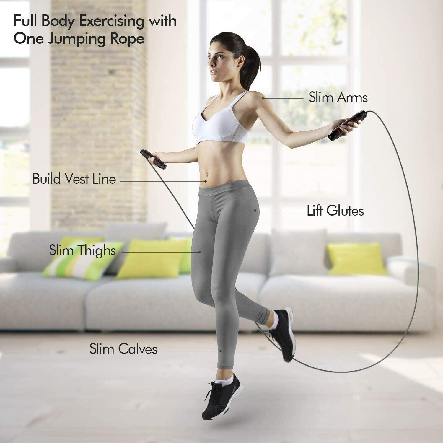 Best Jump Rope for Beginners Adjustable Steel Cable Rope Best Deal