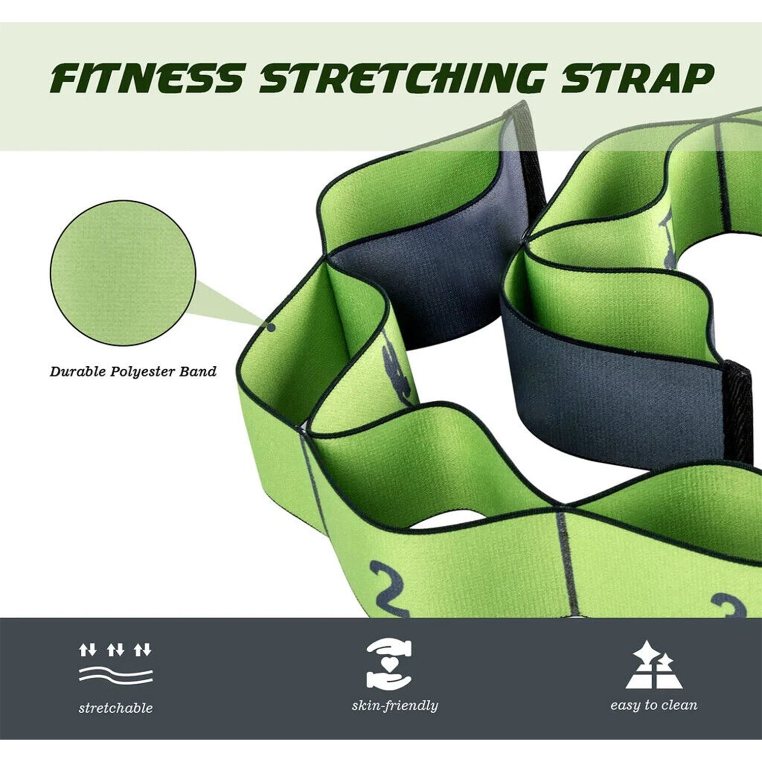 Yoga Straps for Stretching - Multi-loop Stretching Strap Elastic Strap -  Maskura - Get Trendy, Get Fit