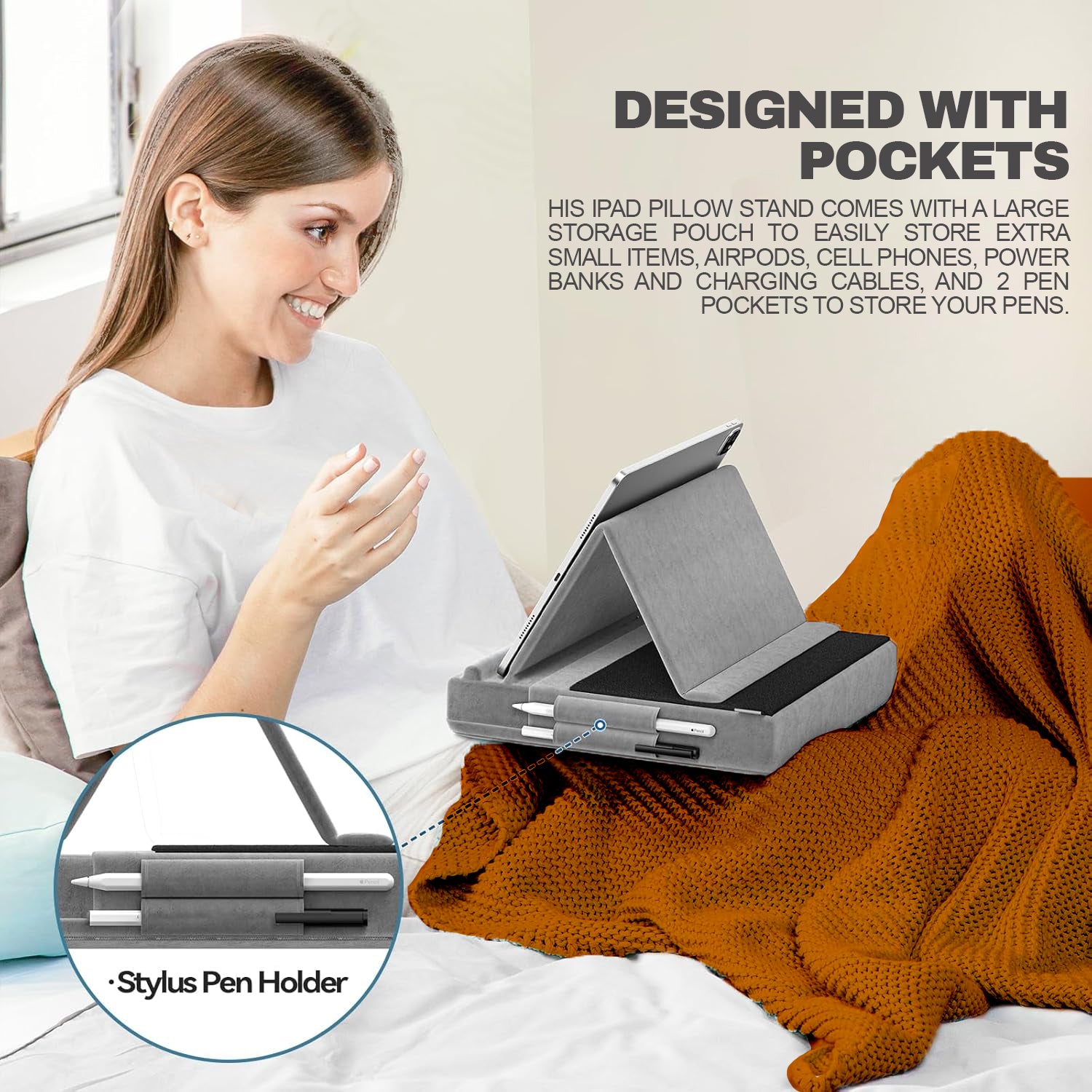 Tablet Soft Pad Dock with Pocket