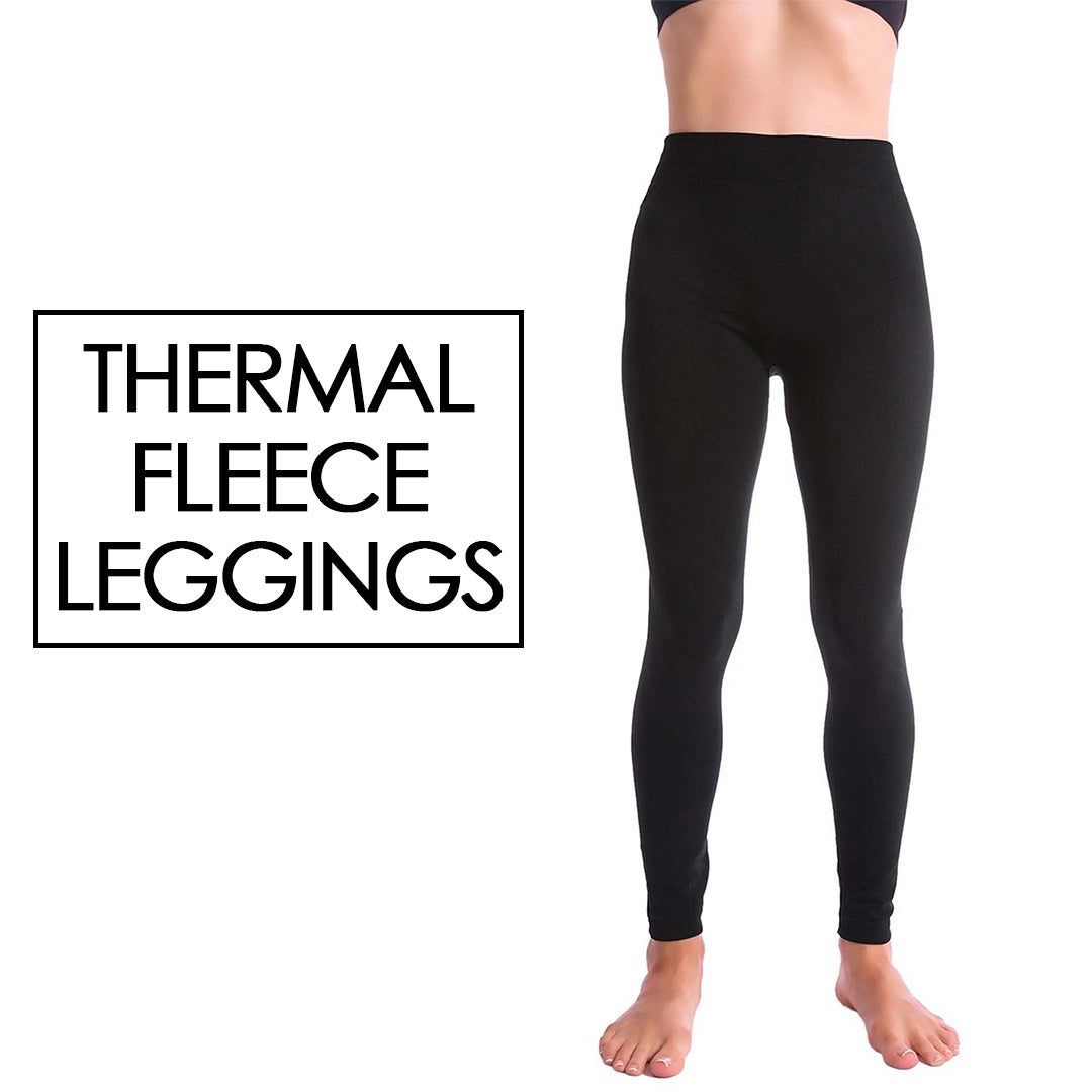 Women Ladies Thermal Fleece Black Tights 4.9 TOG Extra Thick Warm