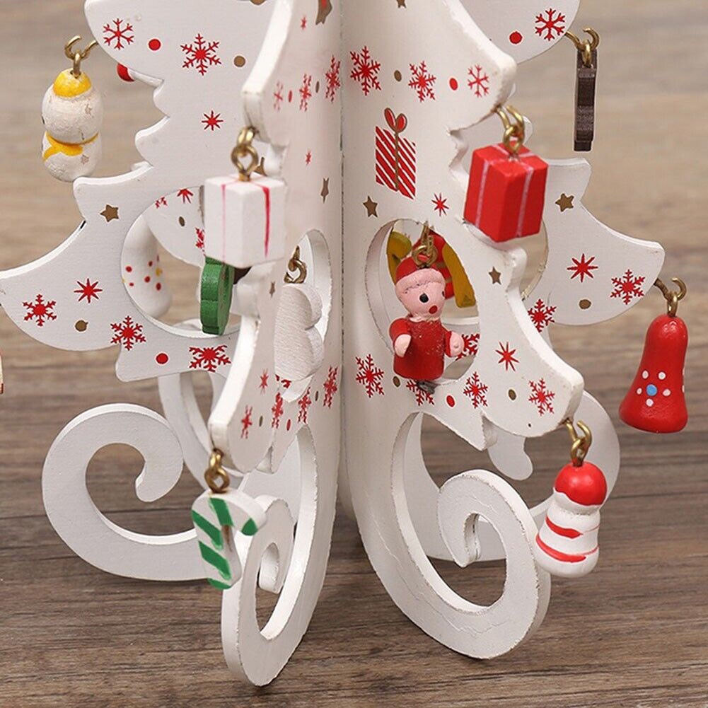 Wooden Christmas Tree White