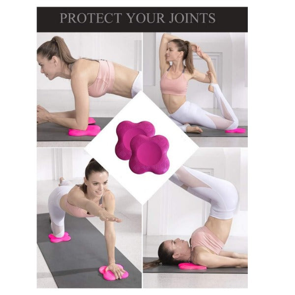2 Pcs Purple Round Knee & Elbow Pads Balance Mat Flat Support Mat Portable  Yoga Mat Hand Support Gym Mat