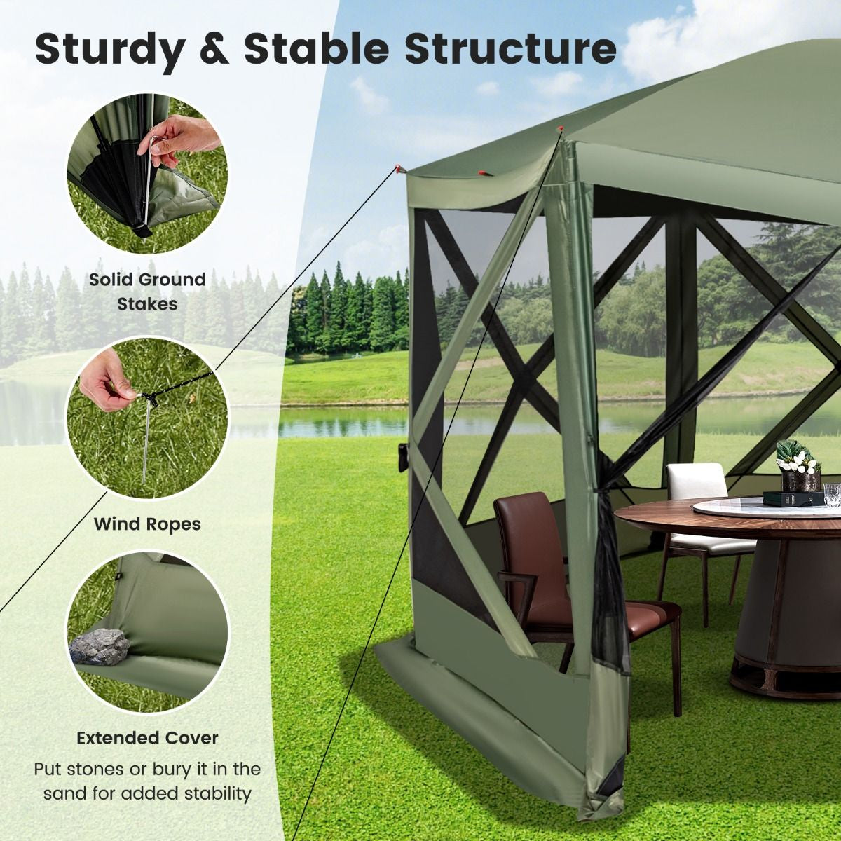 Gazebo Instant Setup Hub Tent 