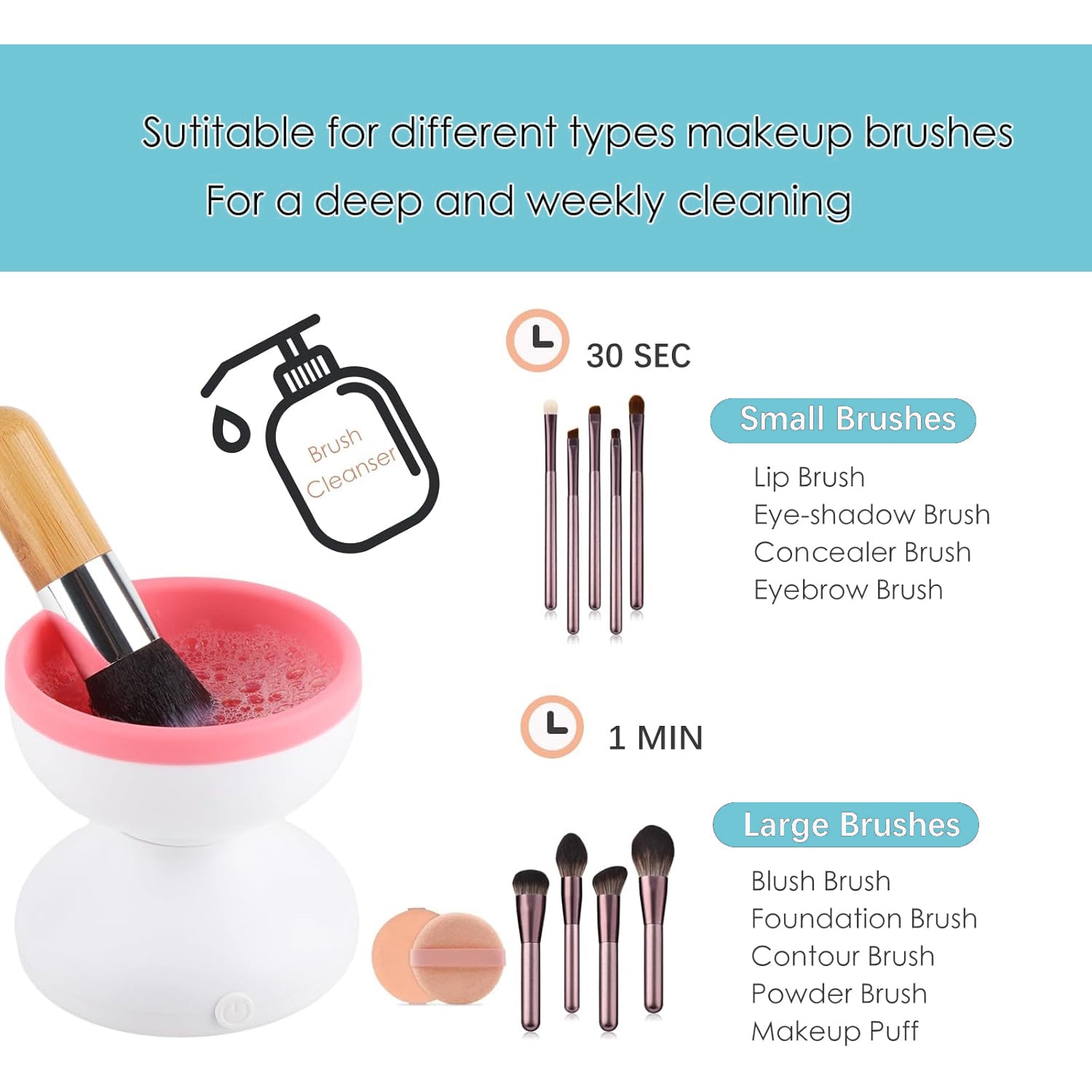 auto makeup brush cleaner 