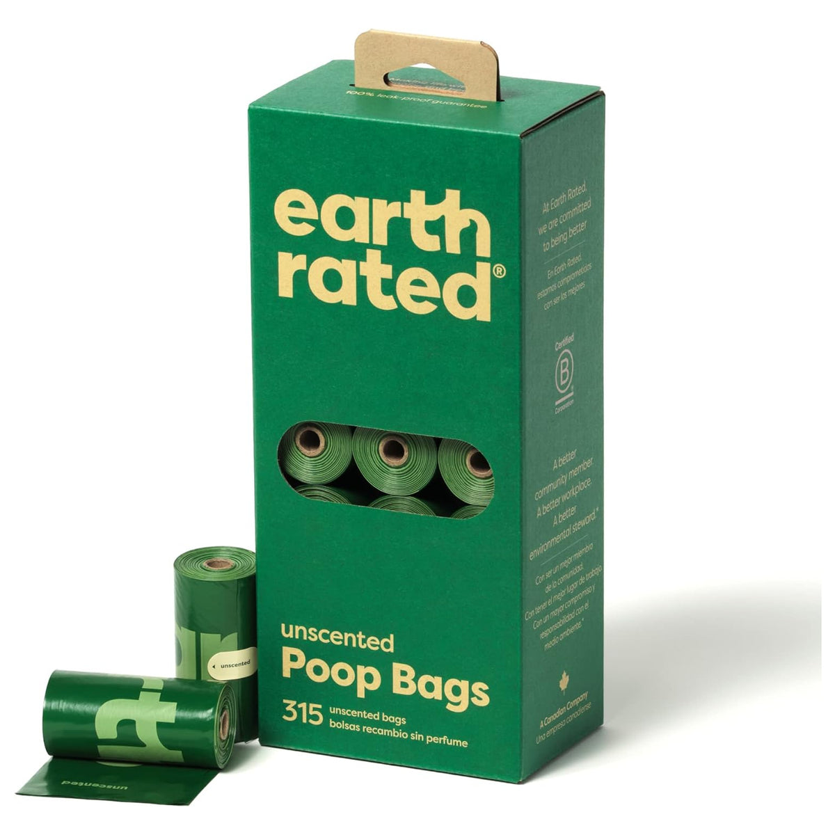 Dog Poo Poop Bags EARTH RATED Refill Rolls Lavender Scented 