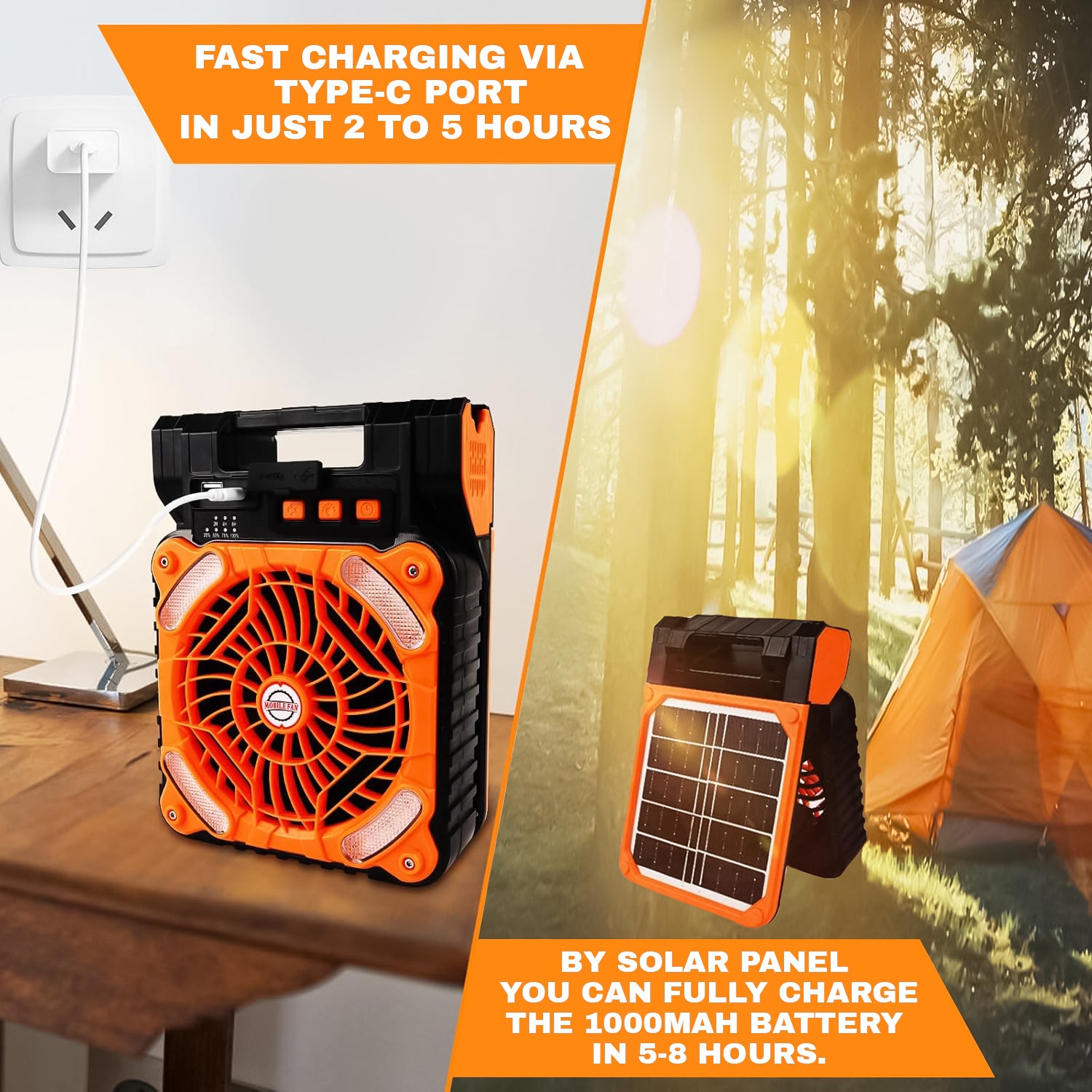 camping fan rechargeable