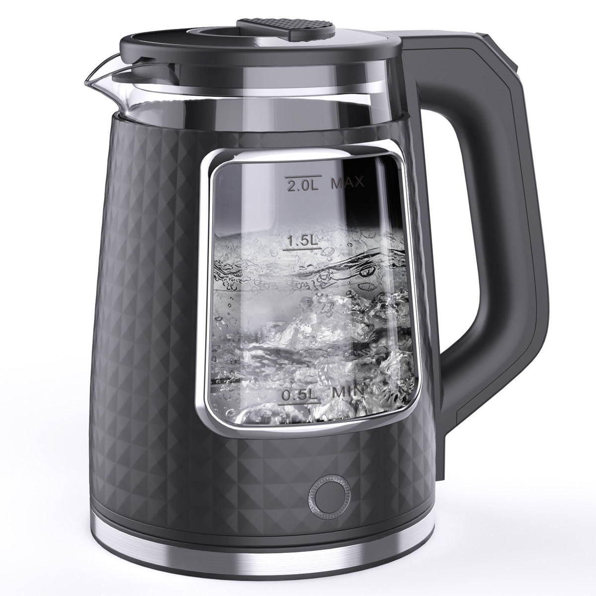 Stainless Steel Electric Tea Kettle: 2.0L Capacity, 1000W, Auto Shut-Off