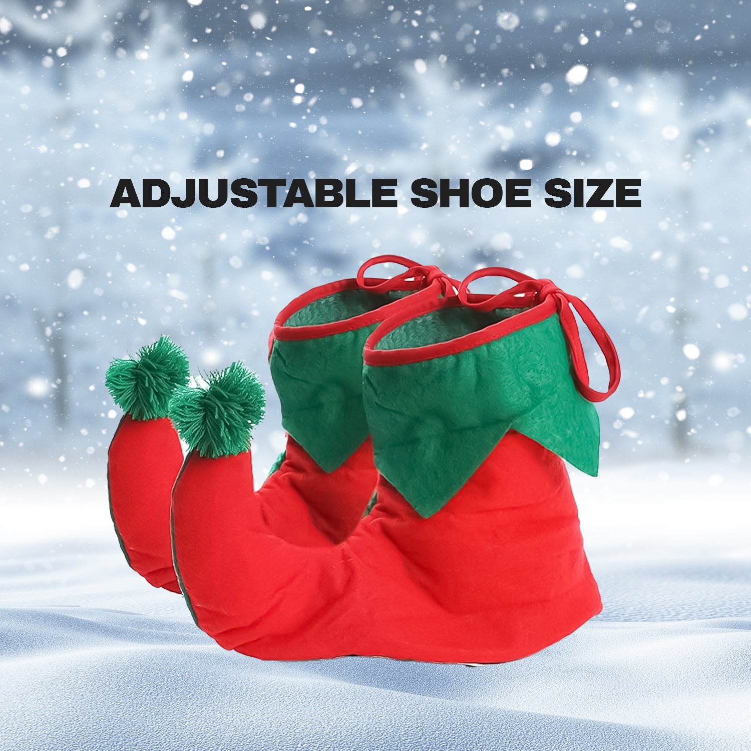 elf costume pom pom shoes