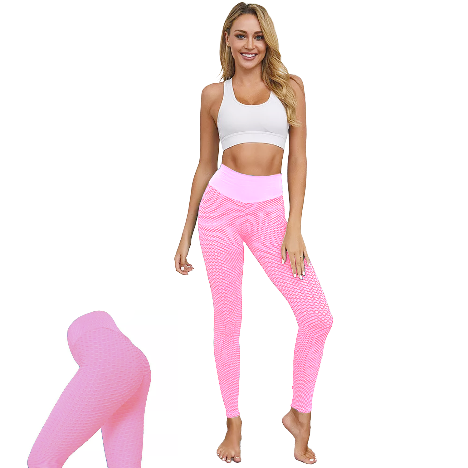 Anti Cellulite Leggings- Pink