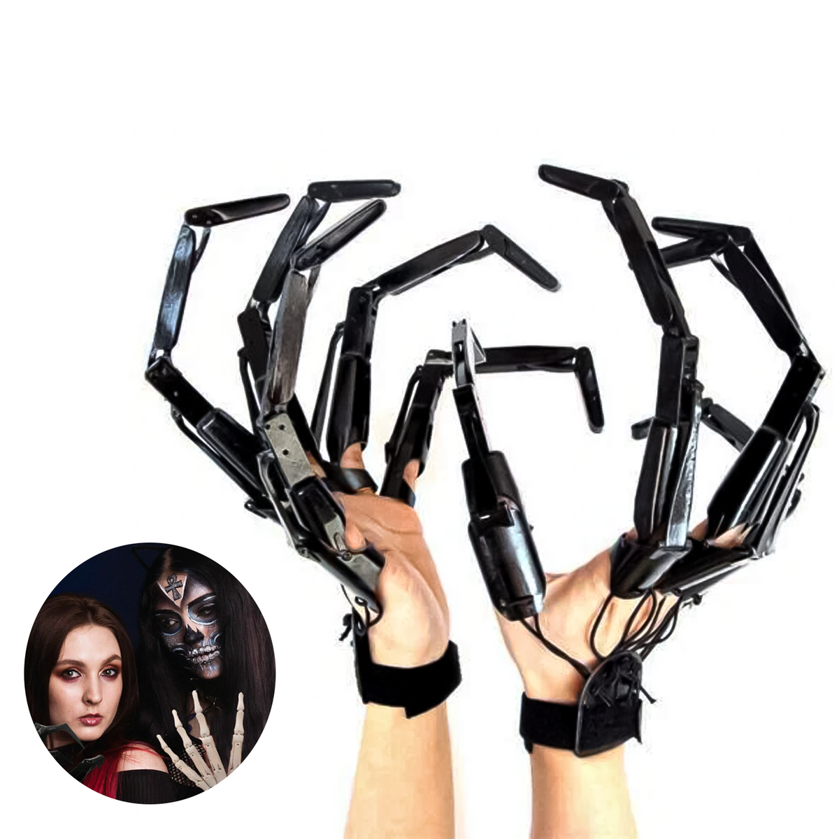 Articulated Finger Extension - 1Pair Halloween Hand Finger Extensions Cosplay Party Decoration UK