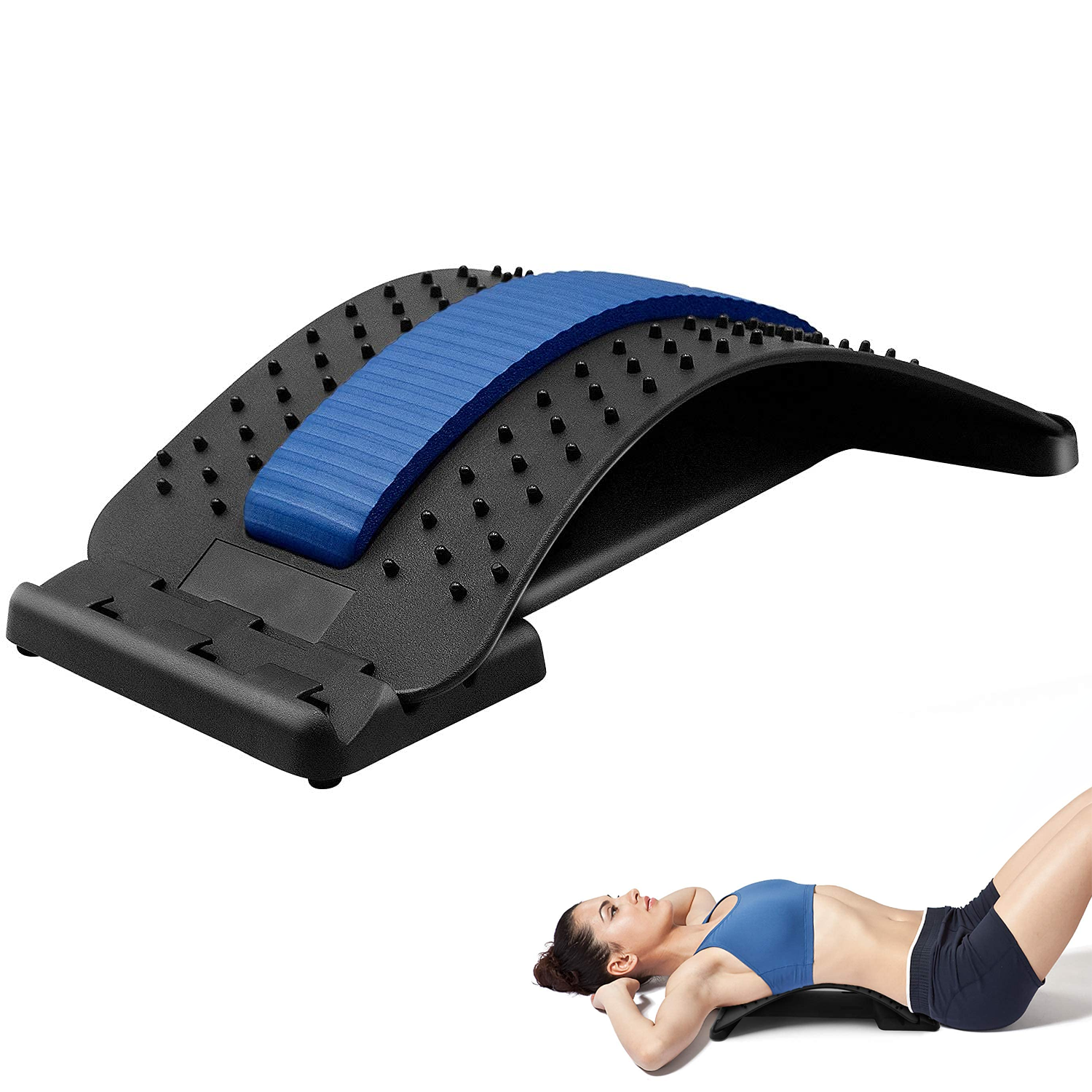 Back Stretcher Posture Corrector - Back Pain & Tension Relief Lower Lumbar Massage