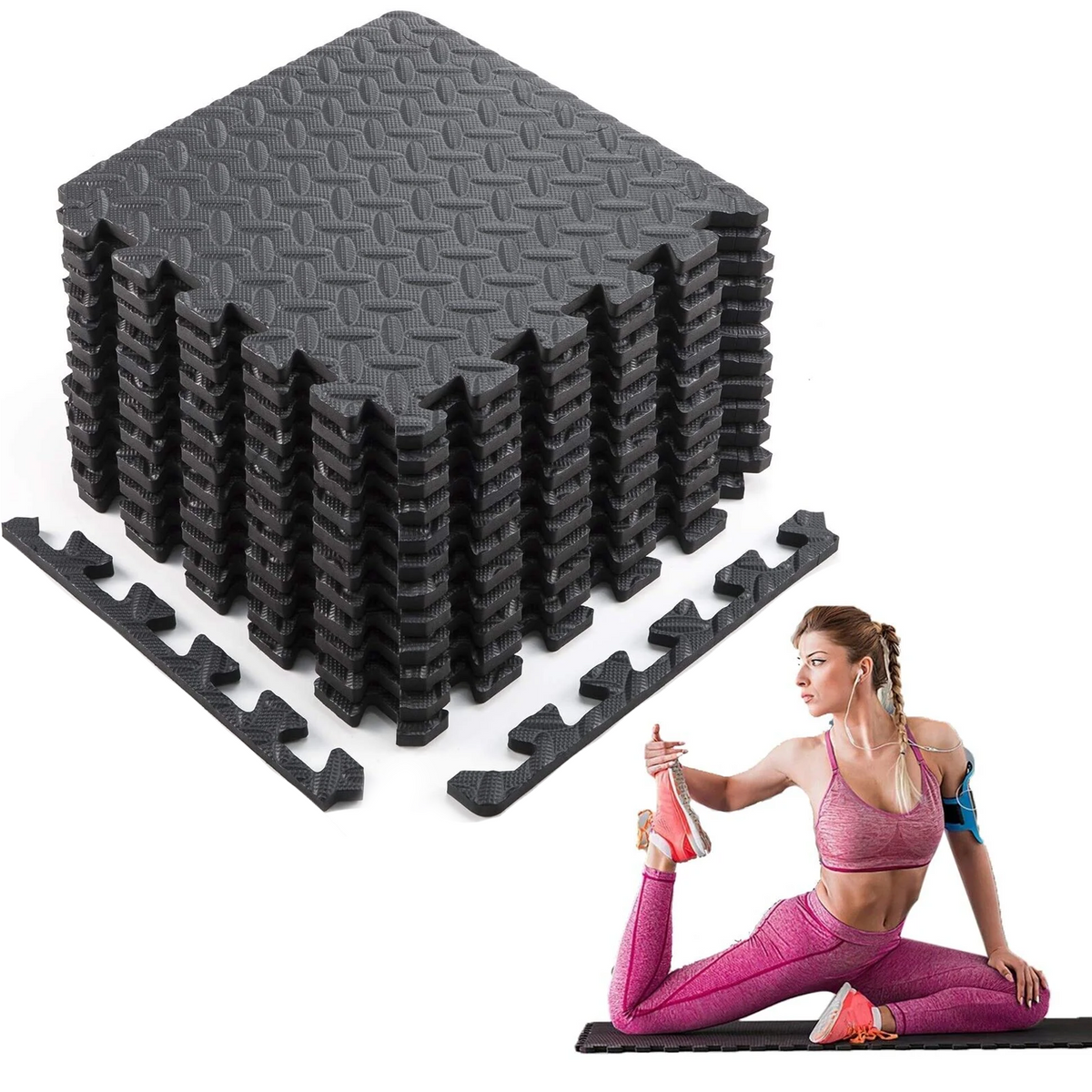 Interlocking Rubber Flooring for Gyms 