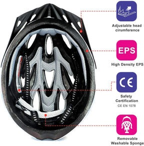 Safest Helmet Bicycle - Cycling Helmet Cap Visor MTB Road Bicycle Mountain Bike Adjustable Sport Safety