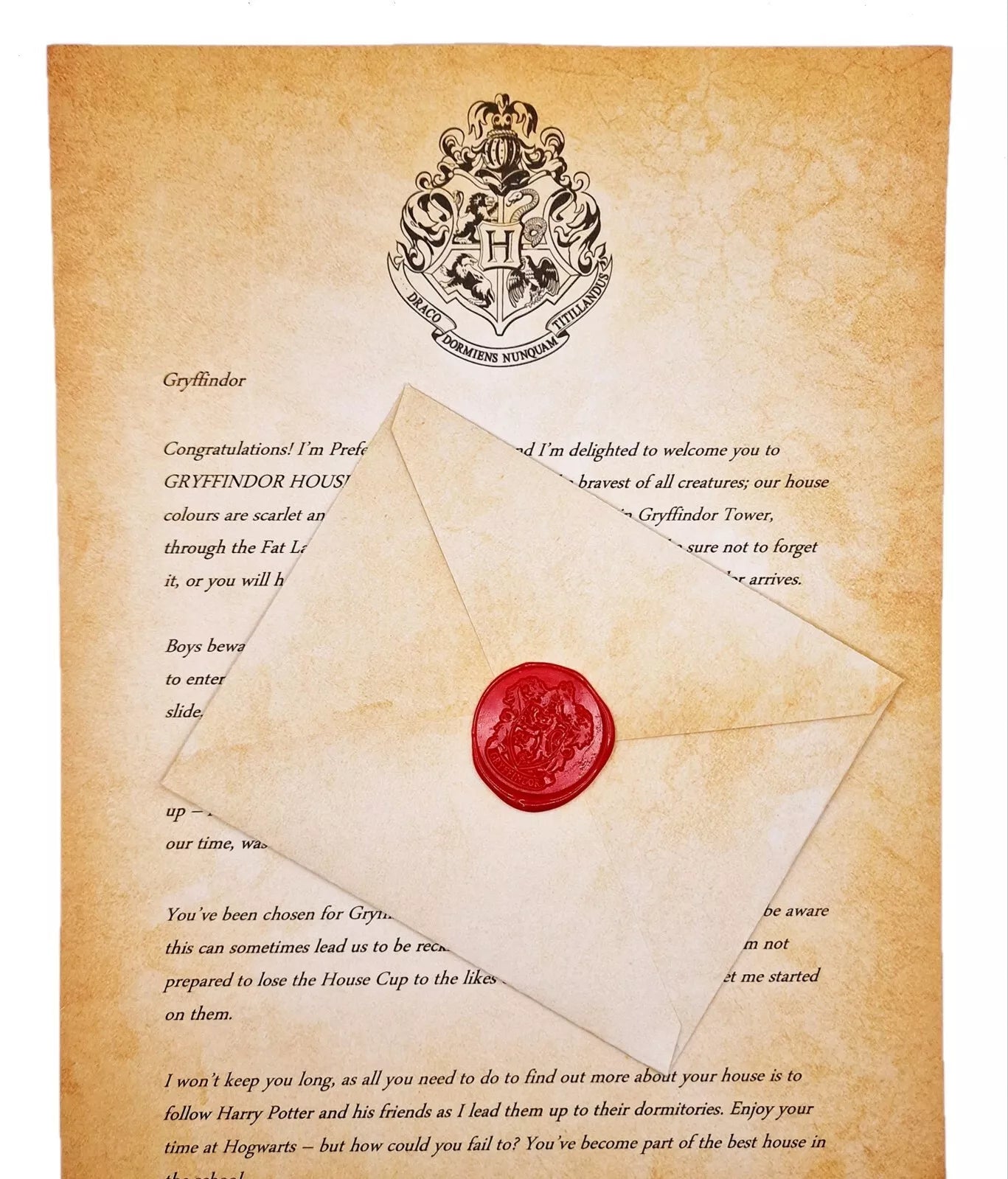 Real Harry Potter Letter