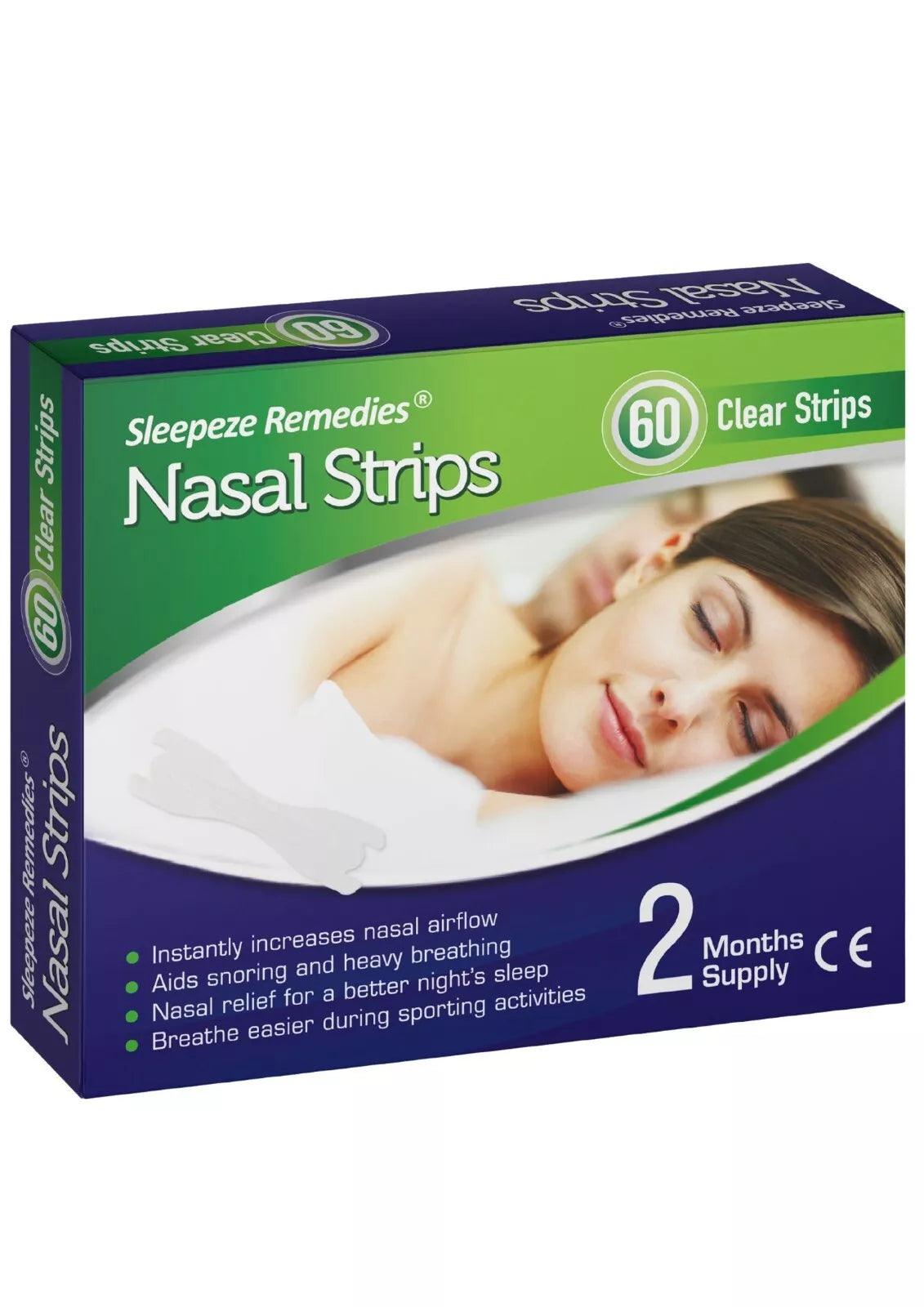 Nasal Strips for Snoring - Nasal Strips (60 Pack) Nose Strip to Stop Snoring, Snoring Strips to Help You Breathe Through Your Nose