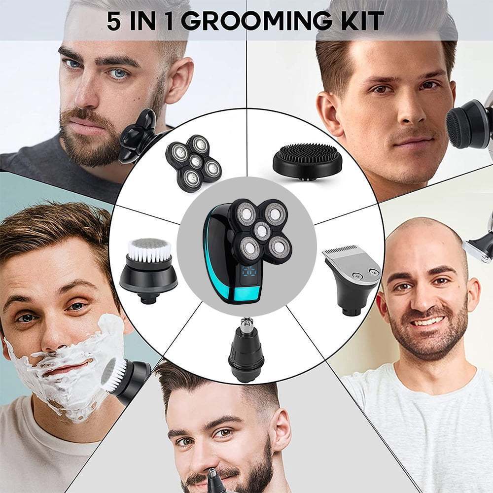 Best Head Shaver UK - Electric Razor for Men Bald Head Shaver Rotary Cordless Nose Hair ElectriBrite