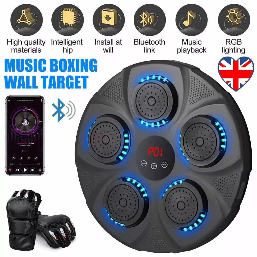 Music Boxing Machine UK - Wall Mounted Music Punching Machine Bluetooth Smart Music Boxing Workout Machine Indoor React Exercise Machine