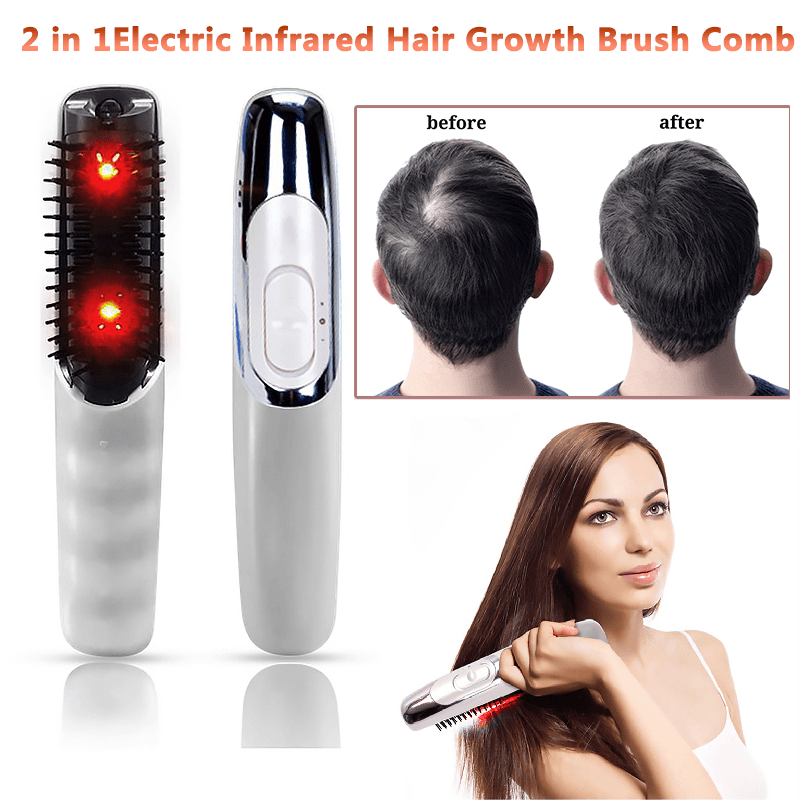 Electric Scalp Massager for Hair Growth - Electric Infrared Laser Hair Growth Head Scalp Vibrating Massager Comb Brush