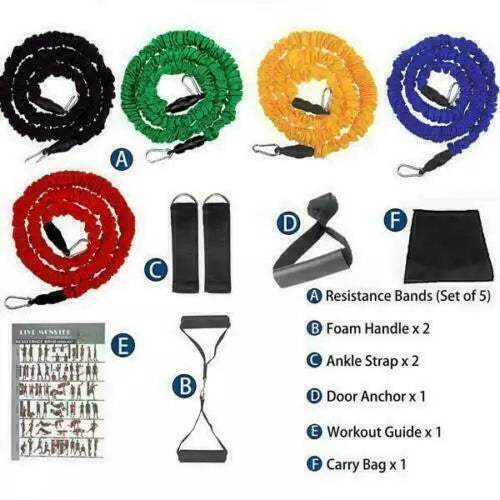 Home Portable Gym - Portable Home Gym Kit And Resistance Bands Home Fitness Workout Bodybuilding Set