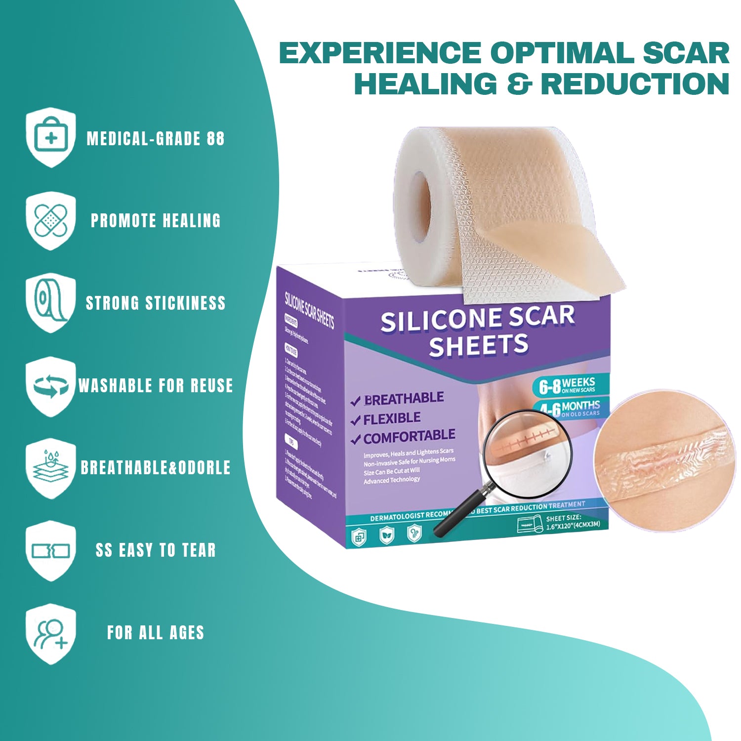 silicone sheet for scars