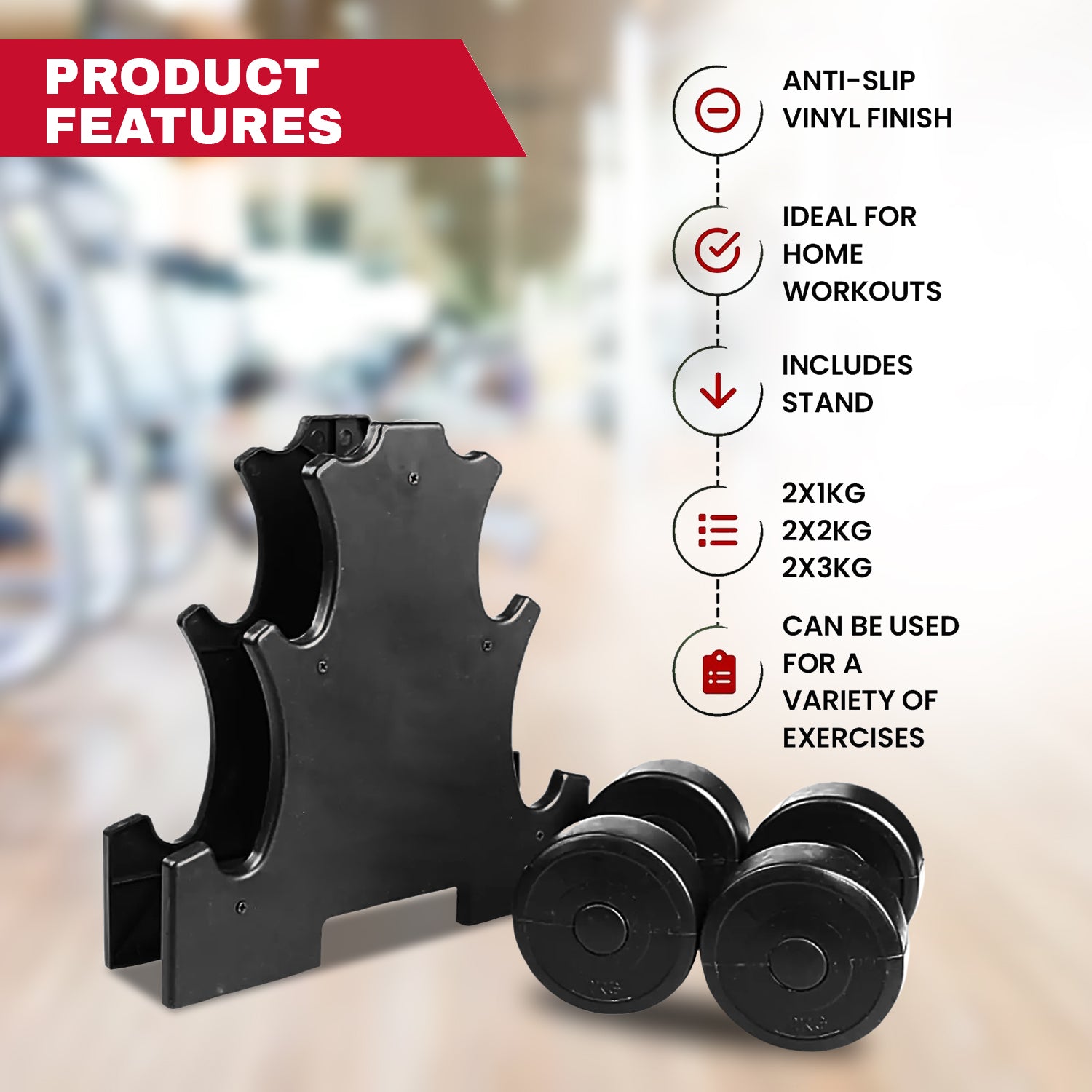 weights set with rack