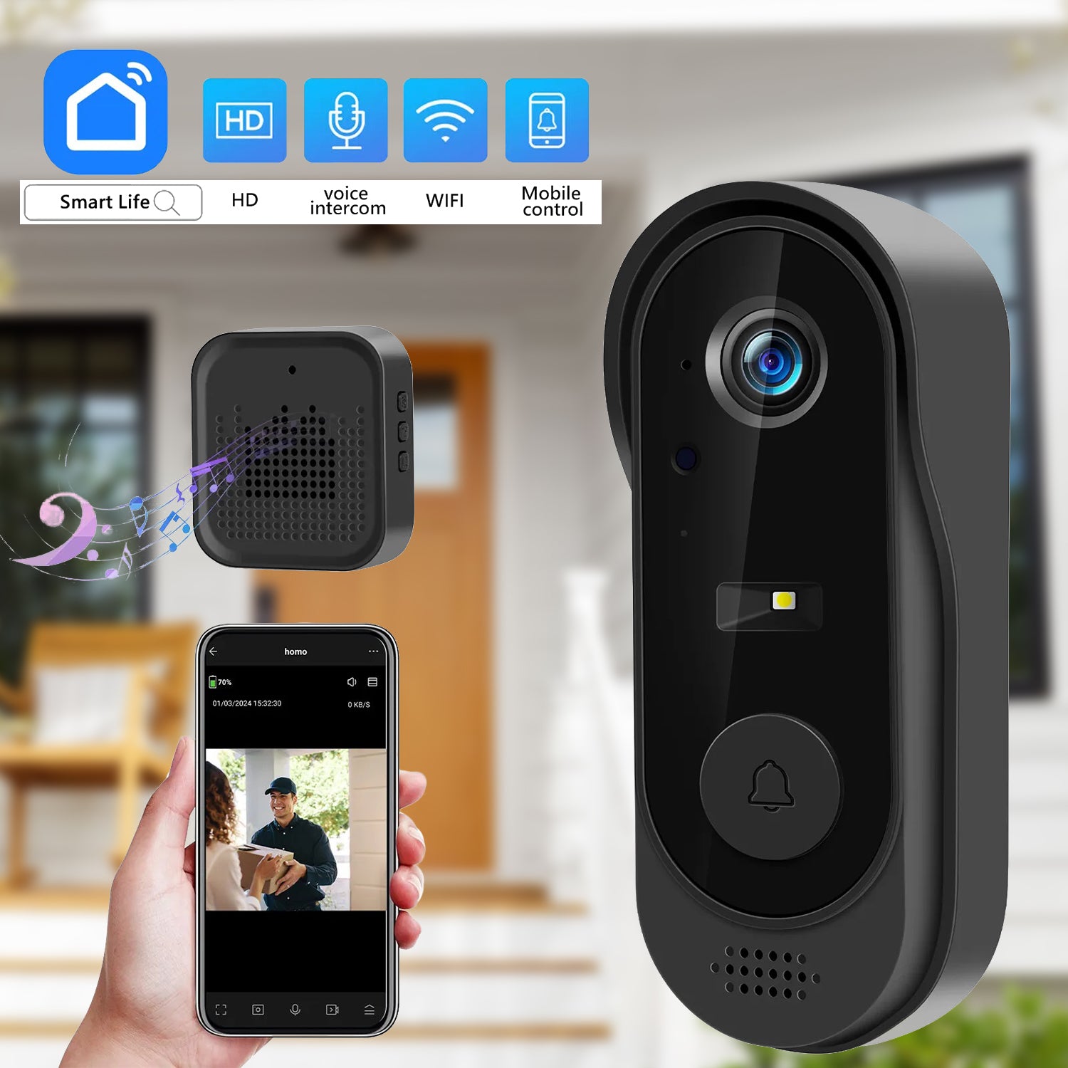 wireless video doorbell