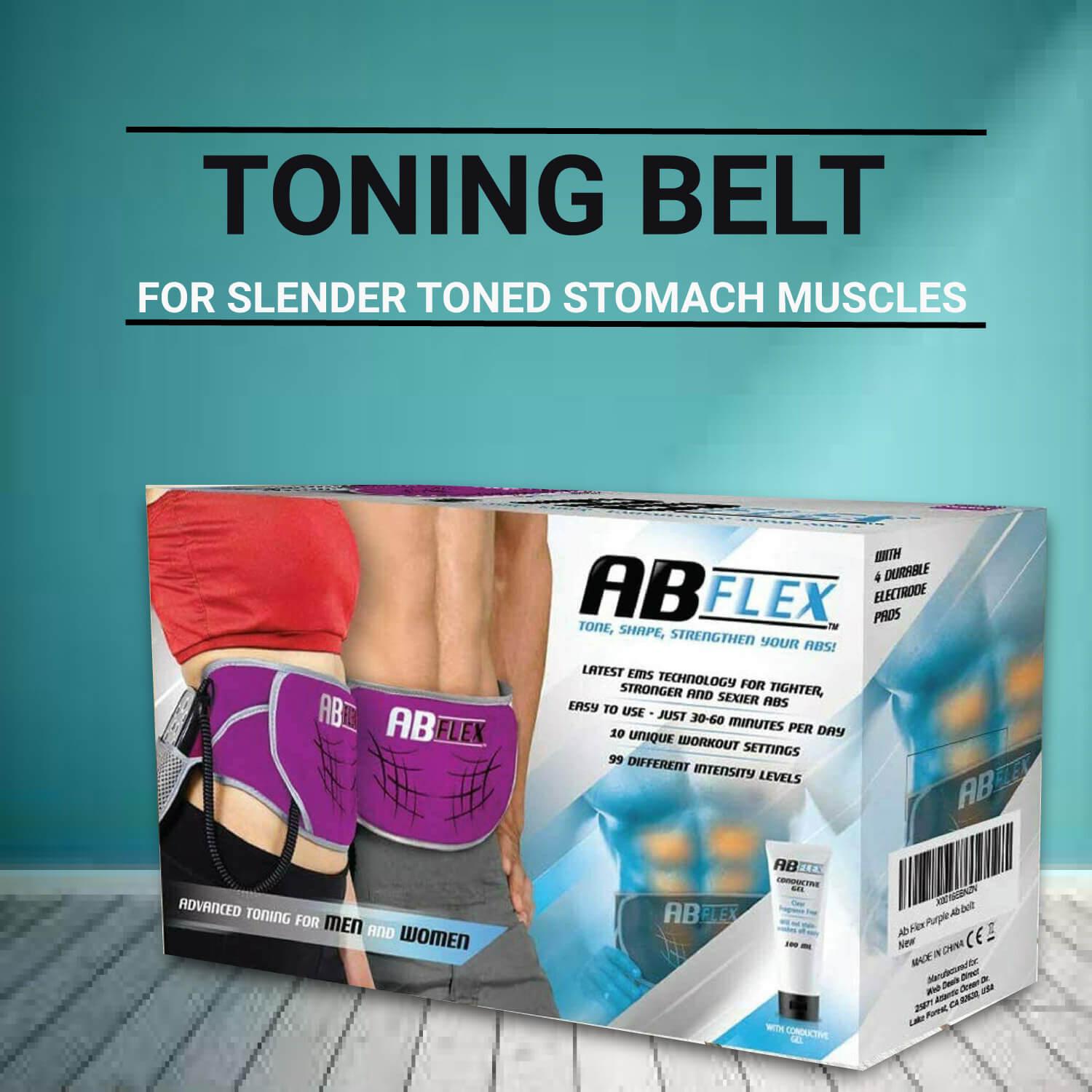  ABFLEX Ab Toning Belt for Developed Stomach Muscles - Ab  Stimulator - Remote for Quick and Easy Adjustments - 99 Intensity Levels  and 10 Workouts for Fast Results : Sports & Outdoors
