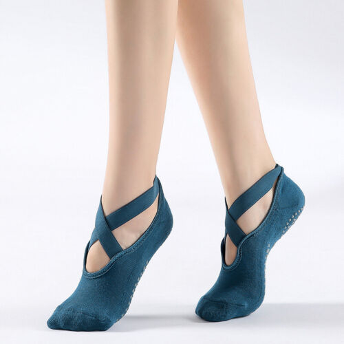 IVAR Yoga Socks for Women Non-Slip Grips & Straps, Ideal for