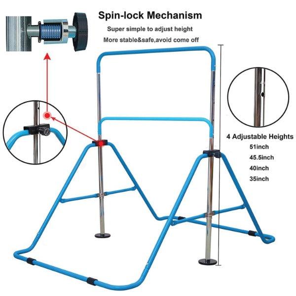 Folding gymnastics bar 