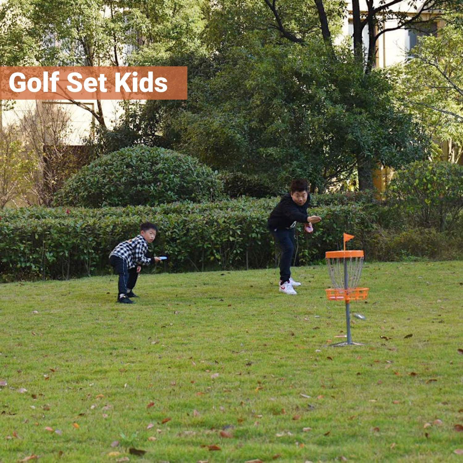 Mini Discs Golf Basket with Frisbees