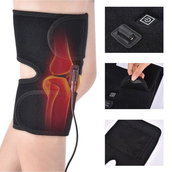 Comfier Heated Knee Brace Wrap with Massage,Vibration Knee Massager with  Heating