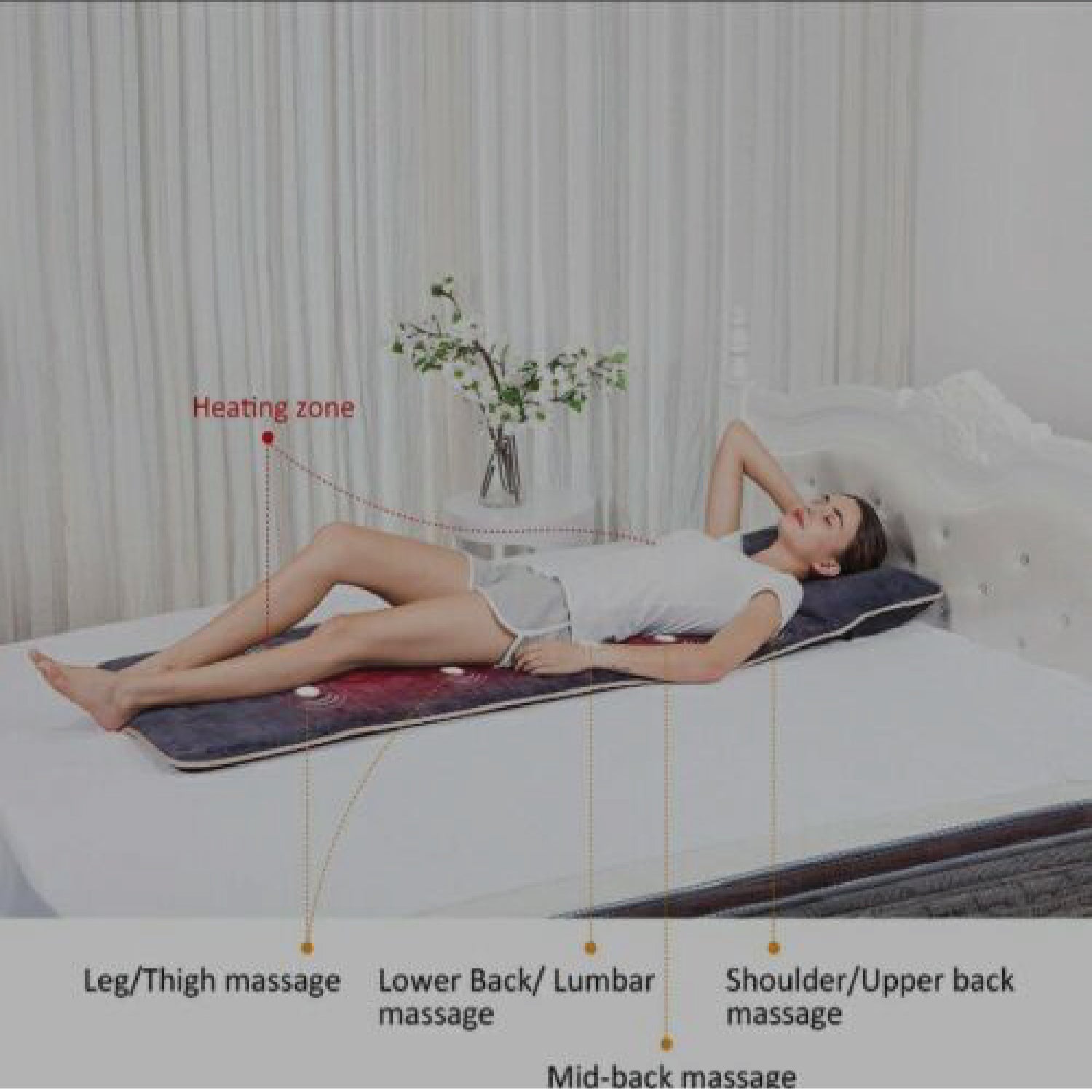 Heated massage mat